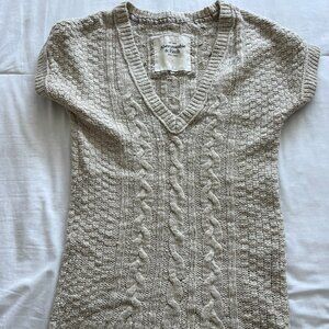 Abercrombie Long Line Cable Knit Sweater